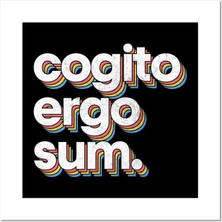 Cogito Ergo Sum - Descartes Philosophy Quote Posters and Art